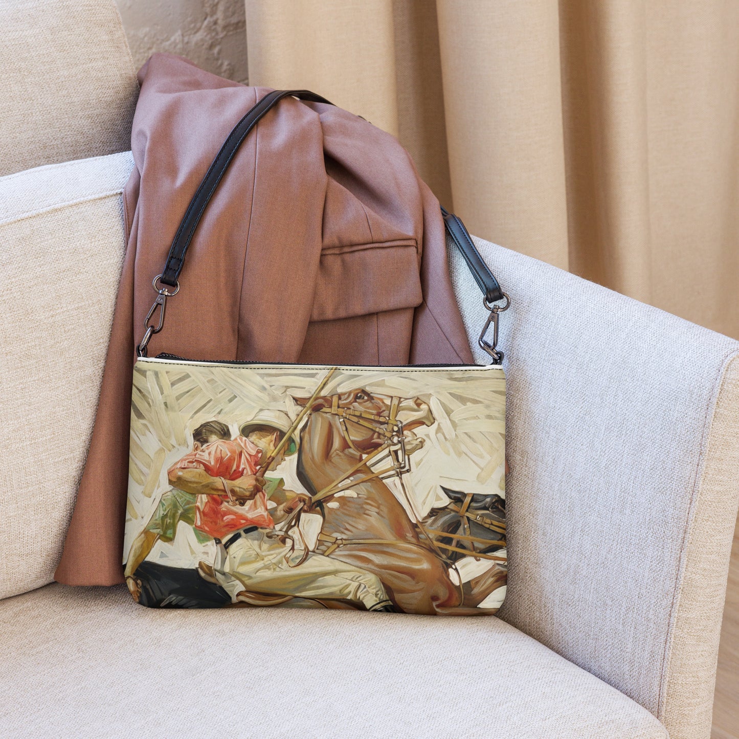 Crossbody bag - Polo Players on Horseback 1914 Joseph Christian Leyendecker