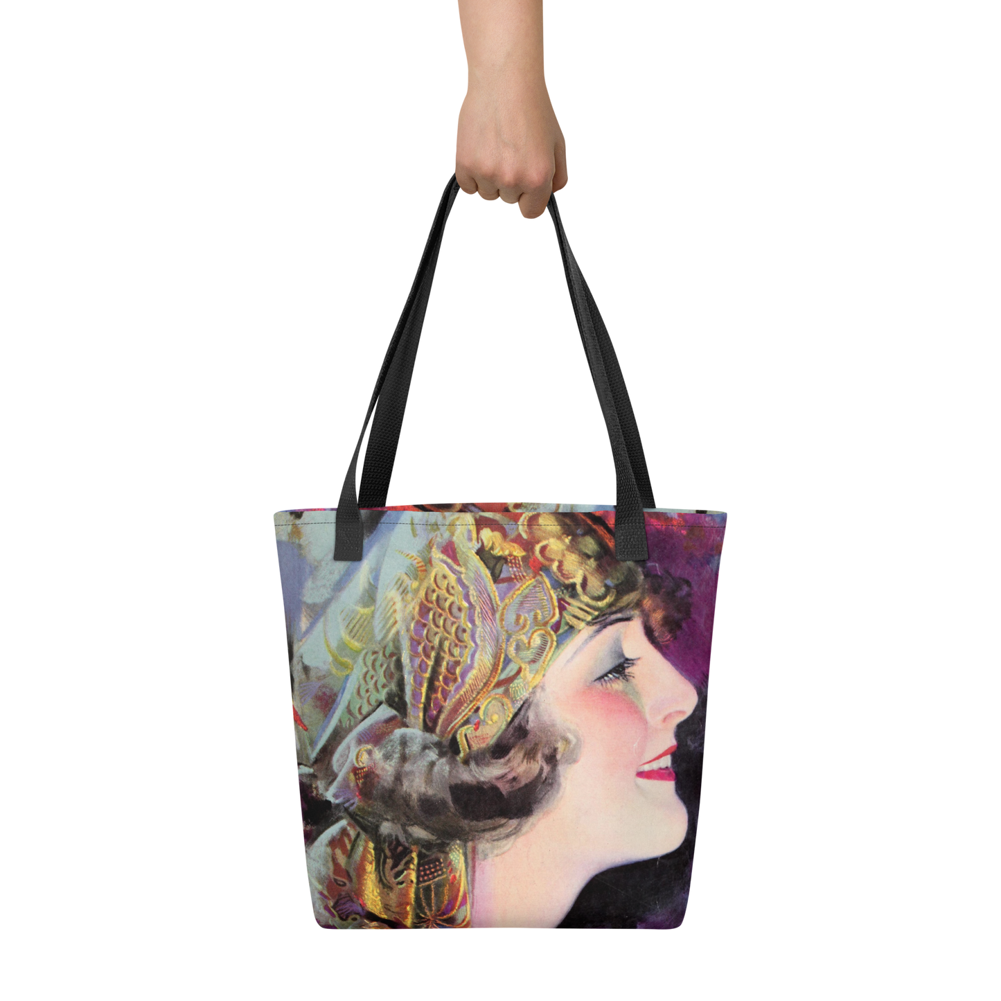 Tote bag - Martha Mansfield en couverture de la revue Photoplay de juillet 1920 by Rolf Armstrong