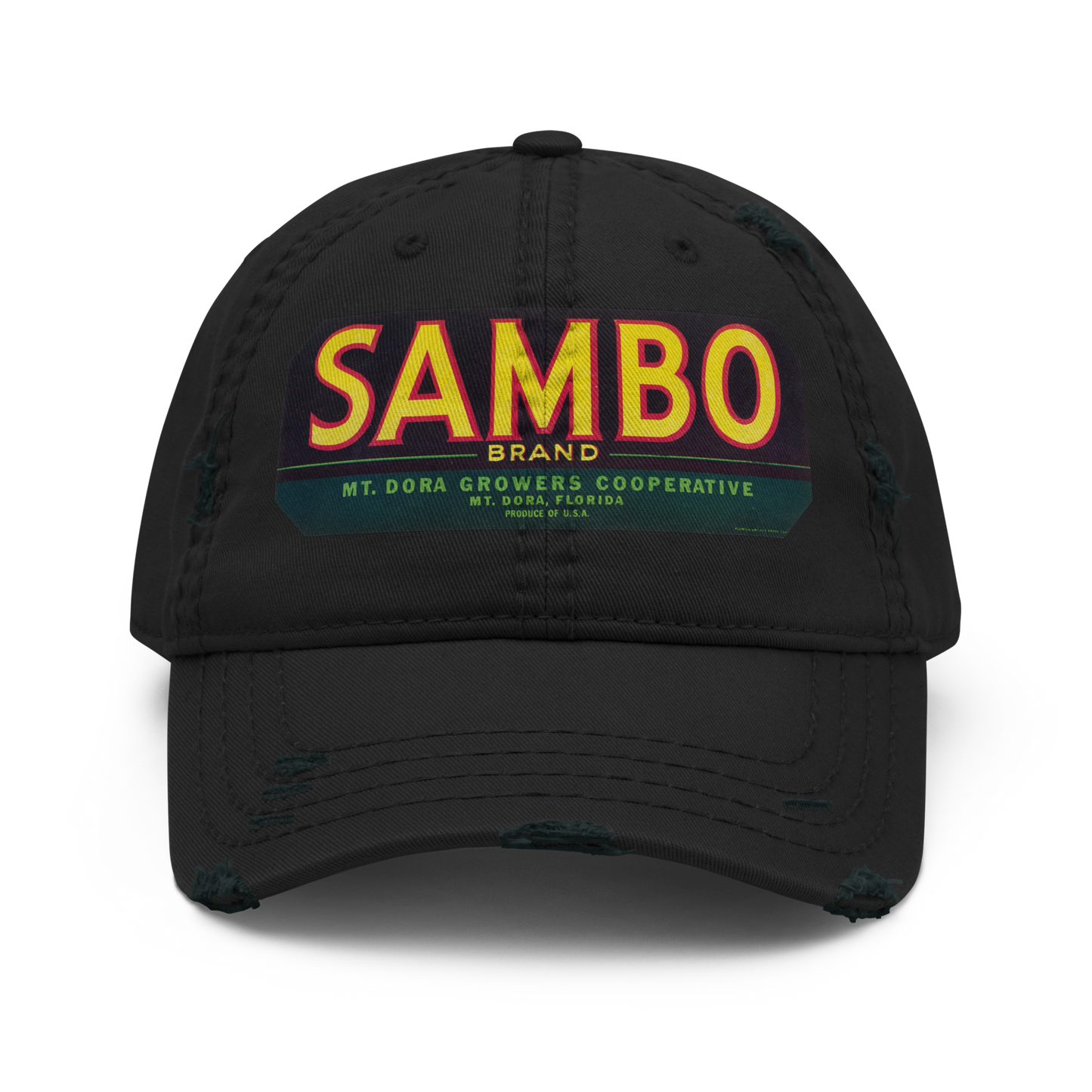 Distressed Dad Hat - Sambo Brand Produce Label, 1930-1950